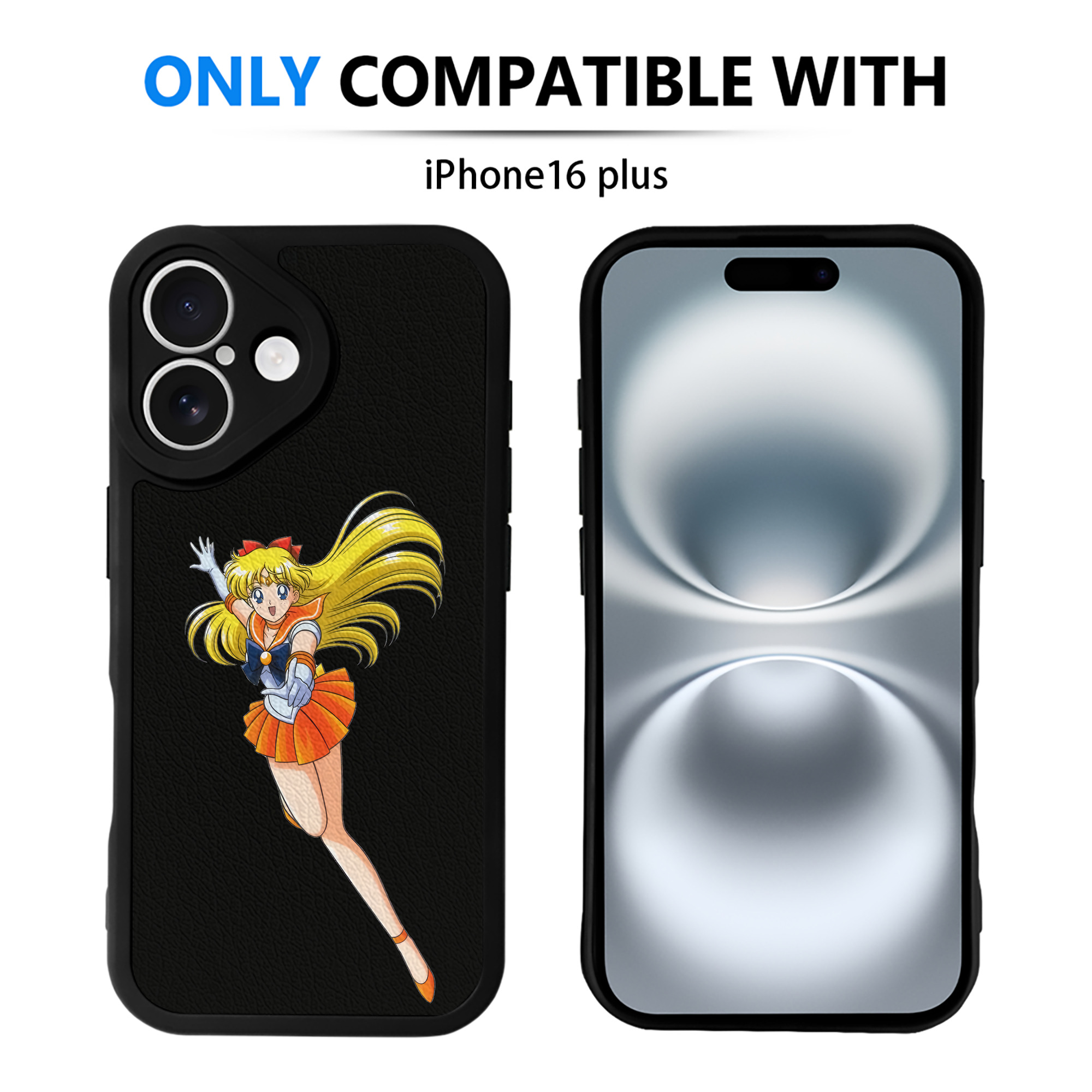 （画像用） 美少女戦士セーラームーン 愛野 美奈子 あいの みなこ Sailor Moon Aino Minako 【iPhone 16シリーズ対応】シリコンスマホケース（レザー調） 材質：シリコン
